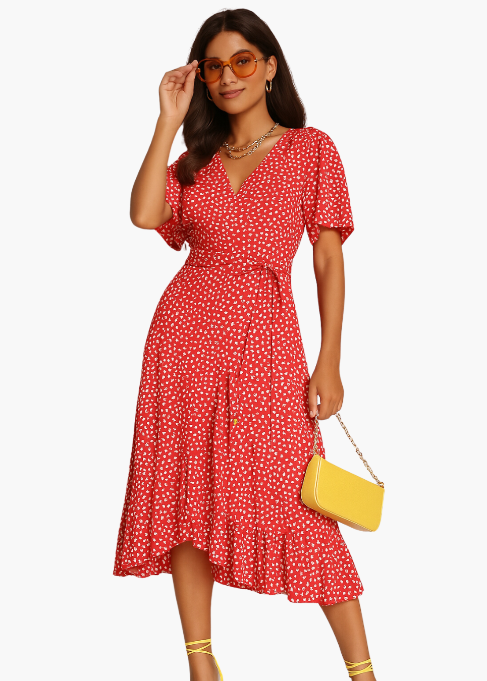 Polka Dot Wrap Dress