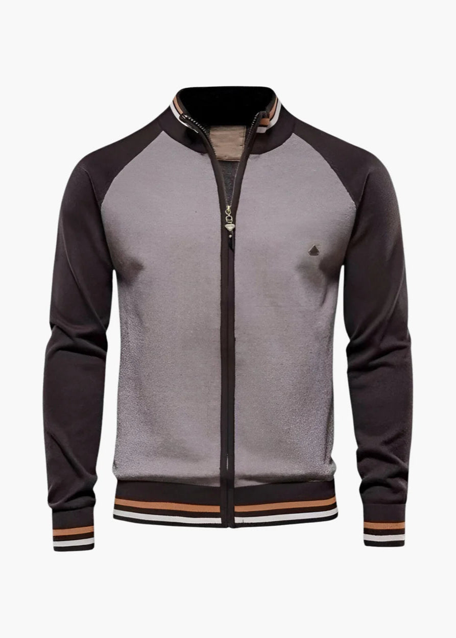 Colorblock-Jacke aus Baumwolle