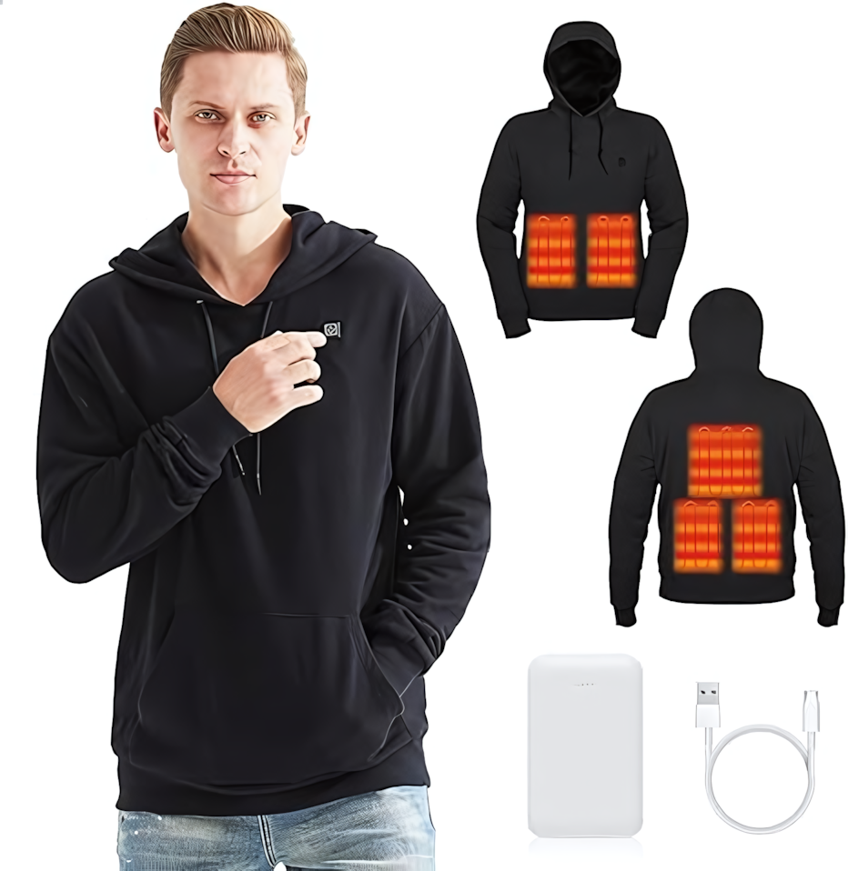 Axel Beheizter Hoodie - Umarmung von Wärme, Umarmung von Stil